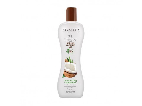 BIOSILK drėkinamasis kondicionierius su organišku kokosų aliejumi, 355ml